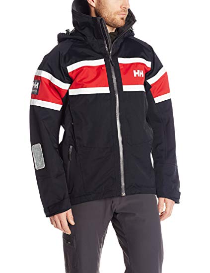 Helly Hansen Men's Salt Waterproof Windproof Breathable Sailing Rain Jacket with Hood